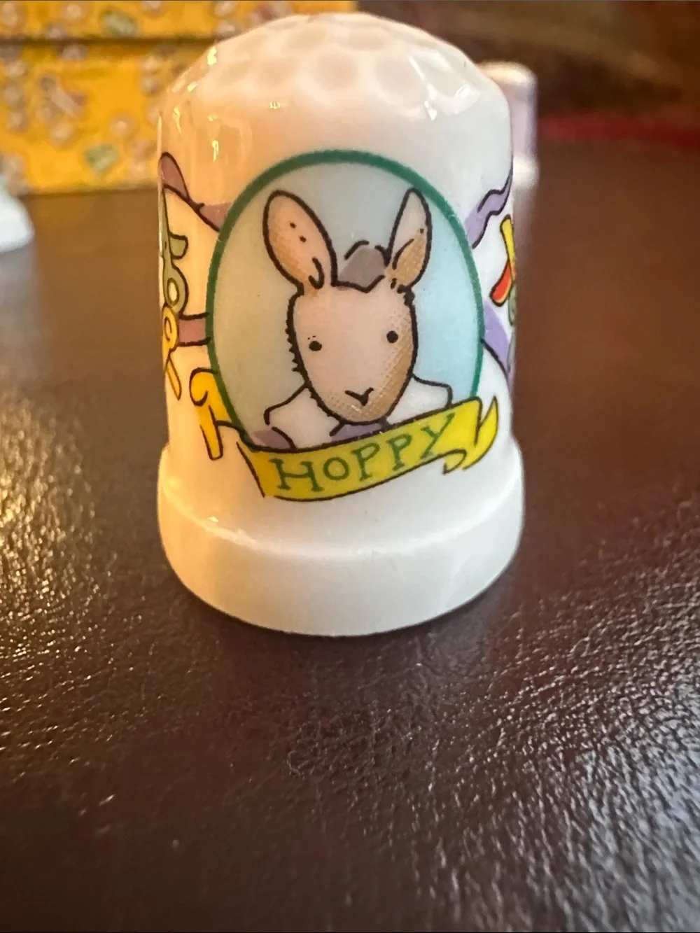 North American Bear CO collectible Ceramic Thimble Set Vintage